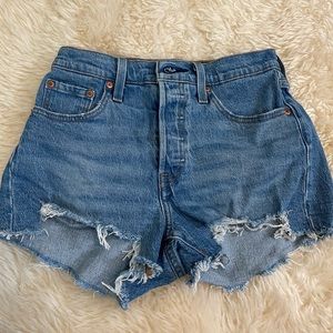 Levi’s 501’s blue denim shorts